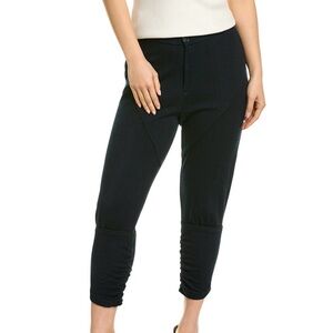 NWT Snider The Hawk pant should size 4, black and blue piped trim ruched ankle